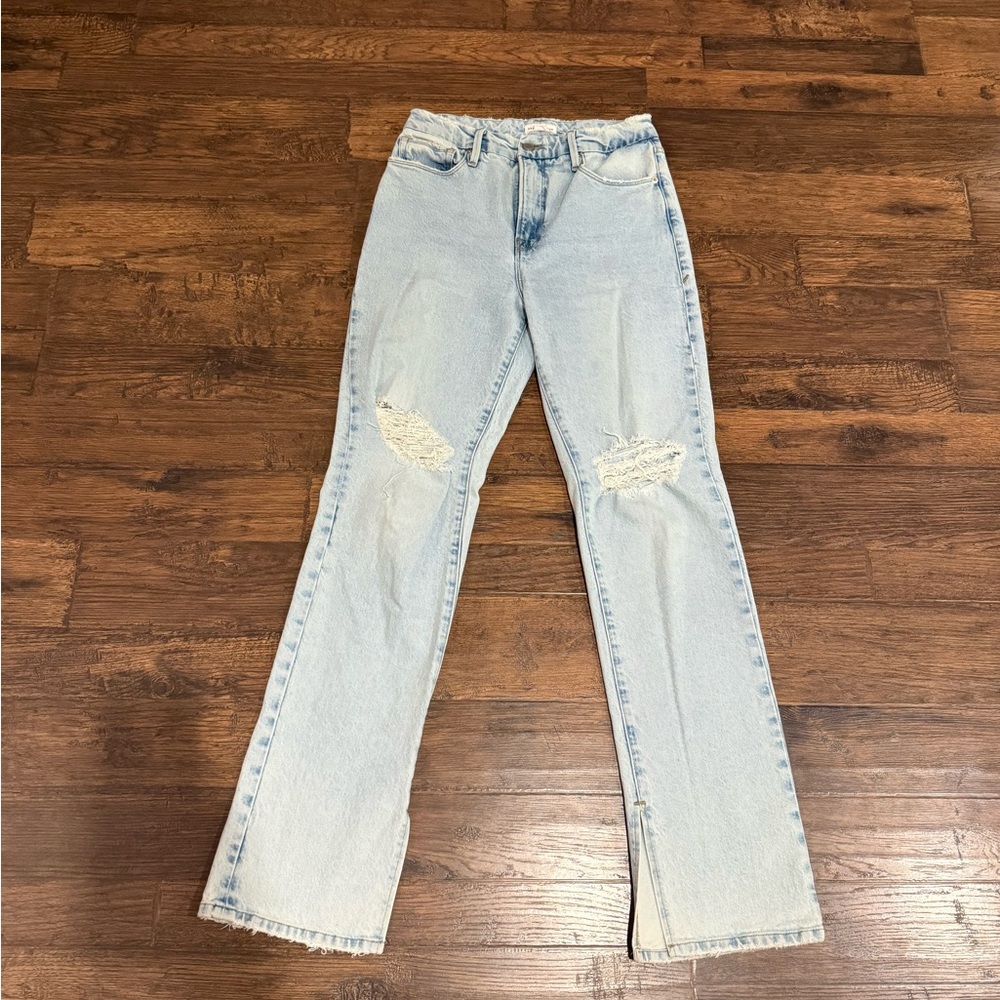 Good American Light Blue Straight Leg Jeans